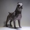 1M402002 pitbull dog statue geometric (5)