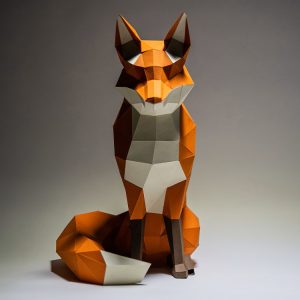 1M402005 geometric fox statue china maker (1)