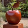 1M411001 Giant Apple Sculpture Corten Steel (4)